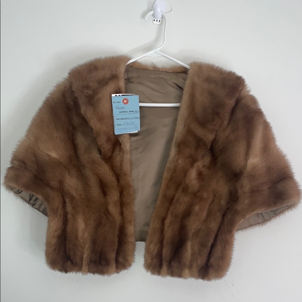 Pastels Natural Mink Stole/ jacket